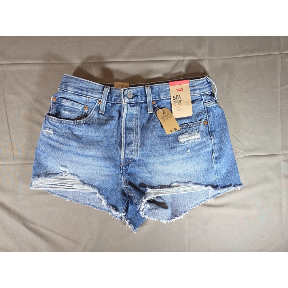 Levi's 501 Button 100% Cotton Cutoff Jean Denim Shorts Women's Size 30 NEW